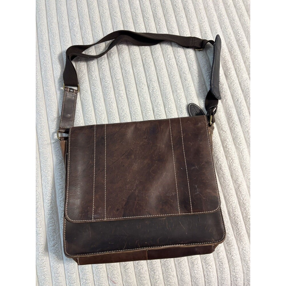 Leather Pelle Studio Brown Messenger Bag Purse Unisex